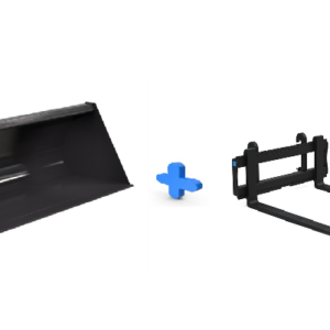 EURO Komplektas Universalus kaušas 2000mm paletinės šakės 2500kg